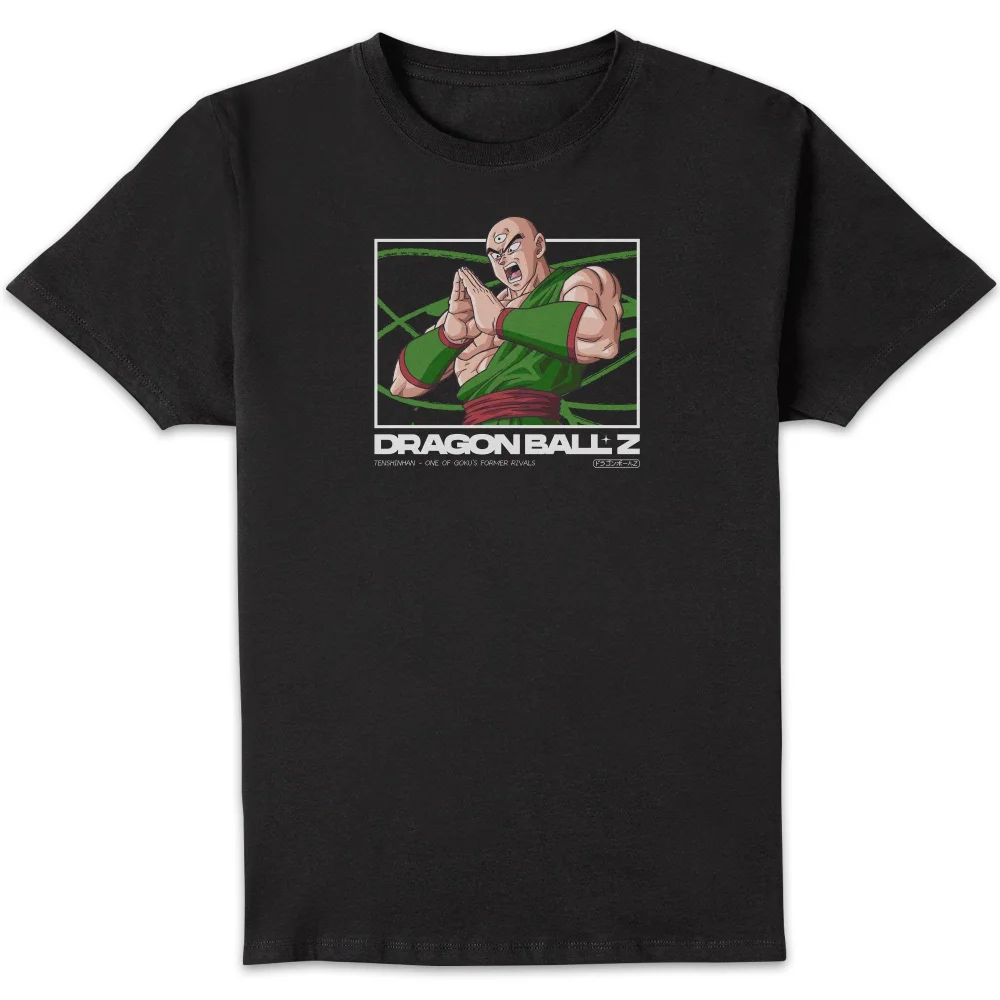 Dragon Ball Z Tenshinhan Profile Unisex T-Shirt - Black - S Image 1