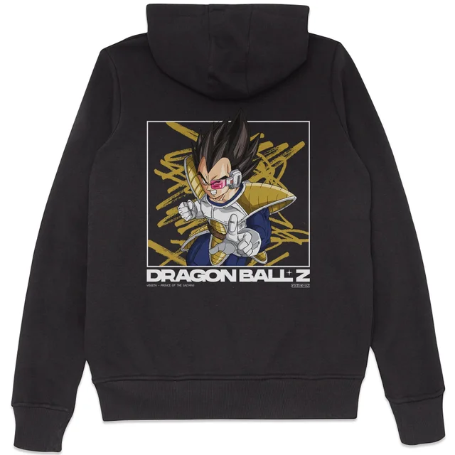 Dragon Ball Z Vegeta Style Hoodie - Black