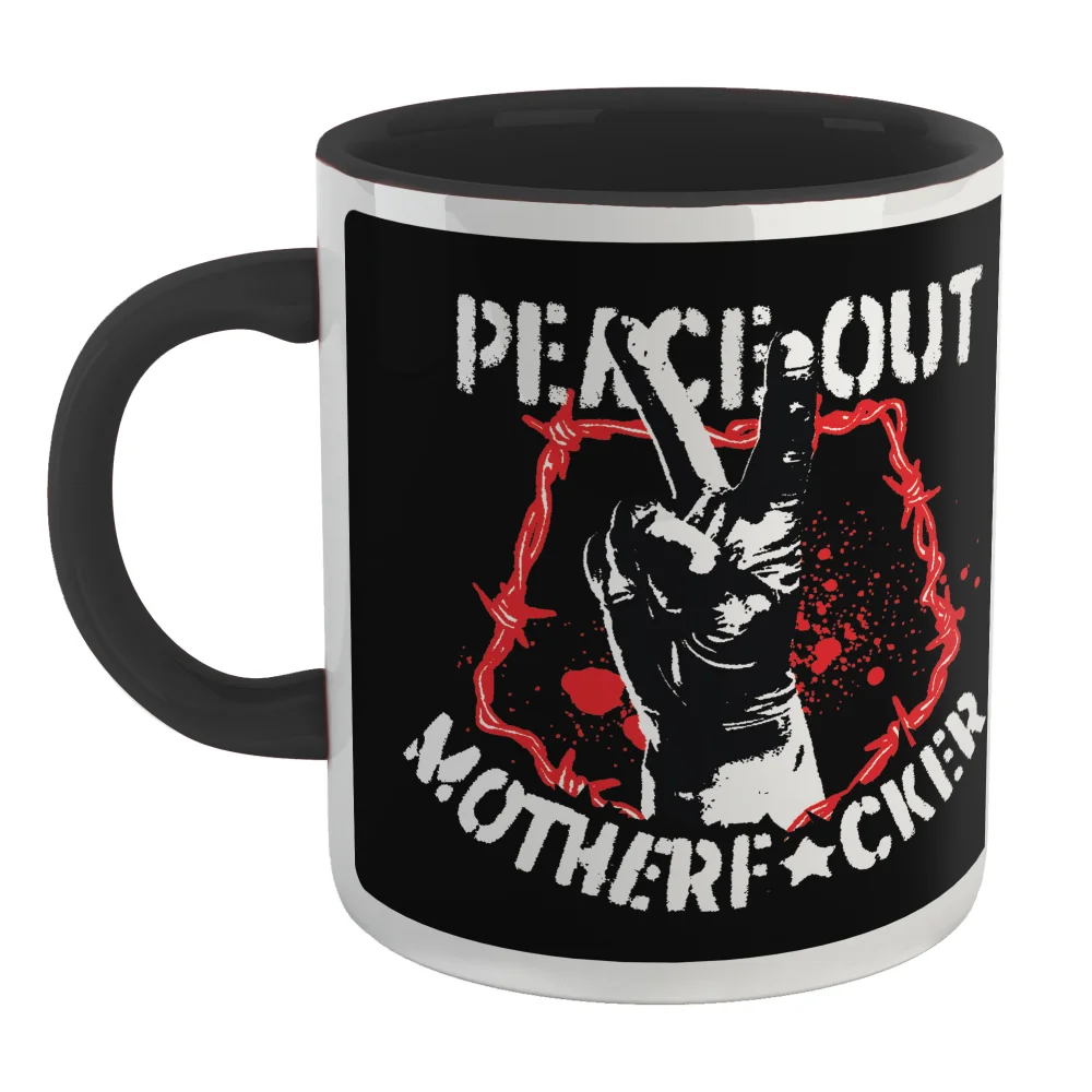 DC Comics Peacemaker Peace Out Motherf#%ker Mug - Black Image 1