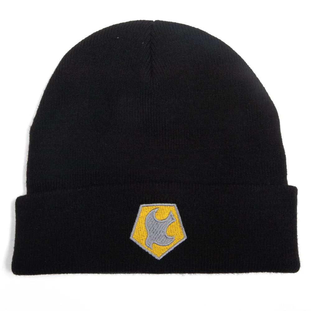 DC Comics Peacemaker Helmet Symbol Embroidered Beanie - Black Image 1