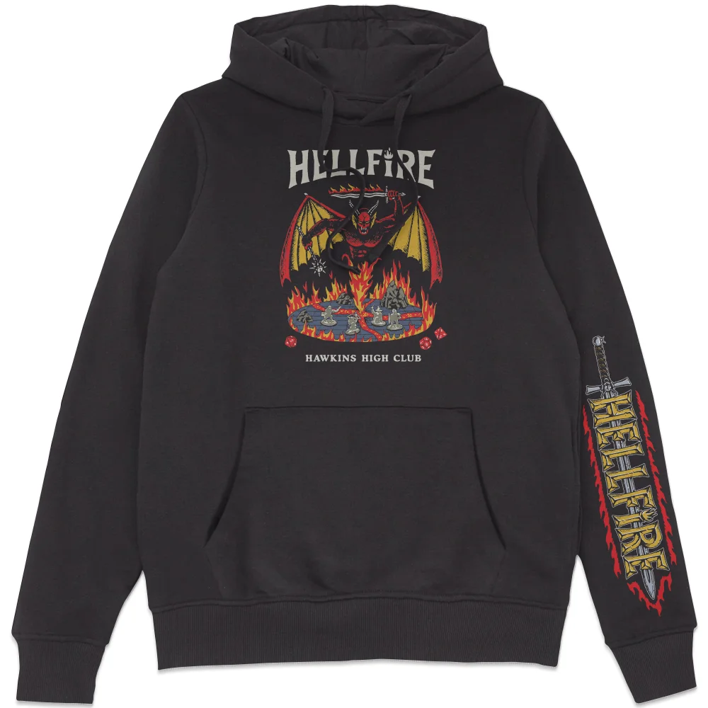 Stranger Things Hellfire Club Hoodie - Black - S Image 1