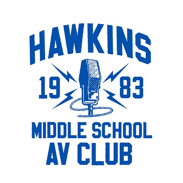 Stranger Things Hawkins High School AV Club Unisex T-Shirt - White