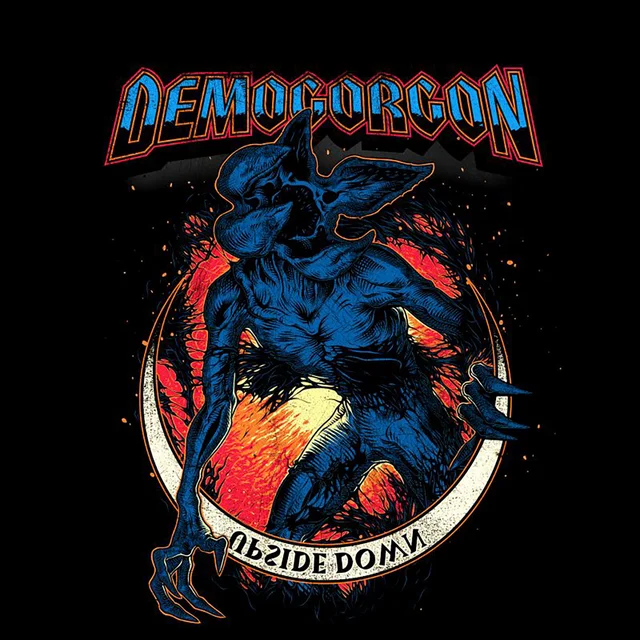 Stranger Things Demogorgon Upside Down Unisex T-Shirt - Black