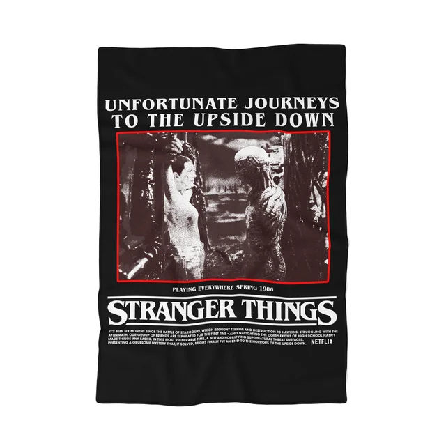 Stranger Things Unfortunate Journeys To The Upside Down Fleece Blanket