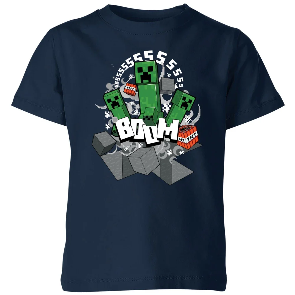 Minecraft Ssss Kids' T-Shirt - Navy - 3-4 ans Image 1