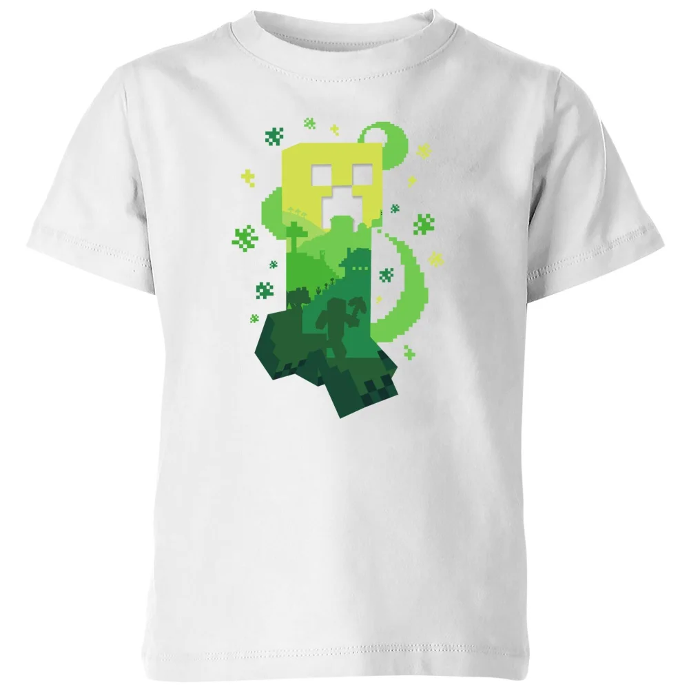 Minecraft ExoCreeper Kids' T-Shirt - White - 3-4 ans Image 1