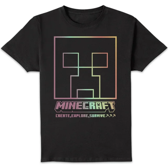 Minecraft Create Explore Survive Unisex T-Shirt - Black