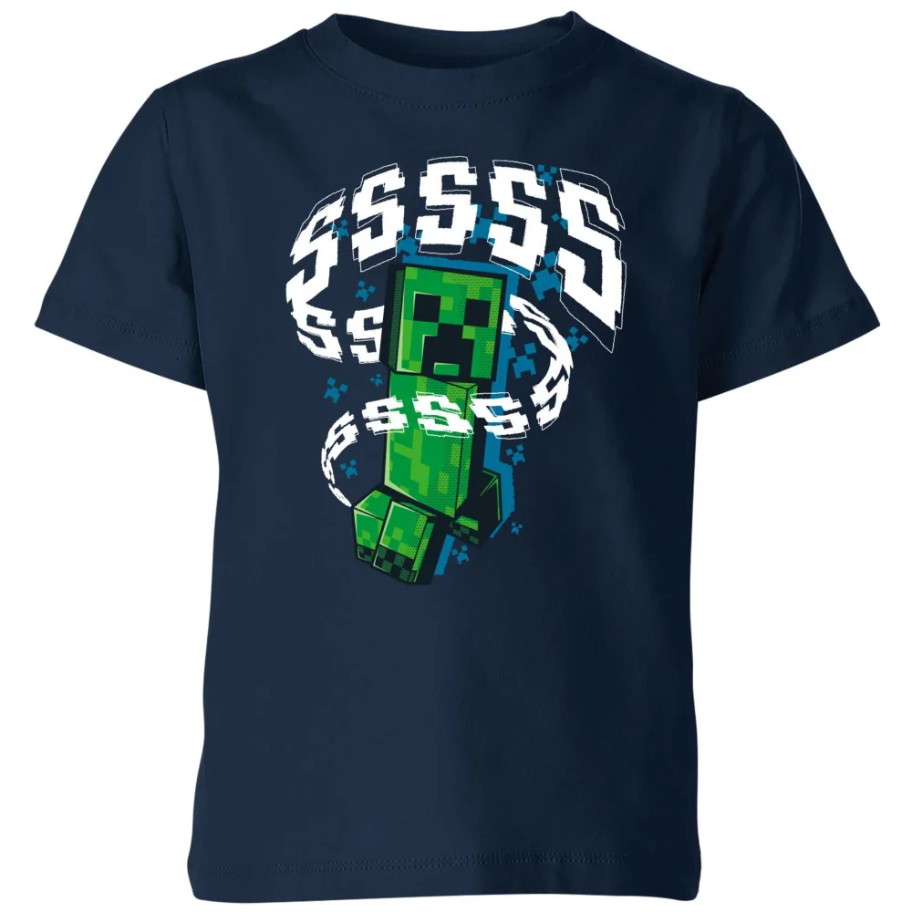 Minecraft Creepersss Kids' T-Shirt - Navy - 3-4 ans Image 1