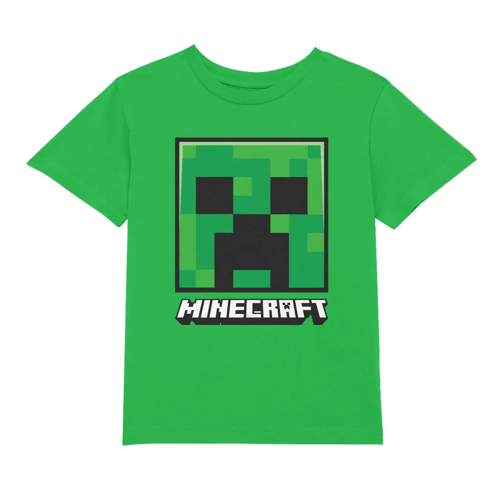 Minecraft Creeper Face Kids' T-Shirt - Kelly Green - 3-4 ans Image 1
