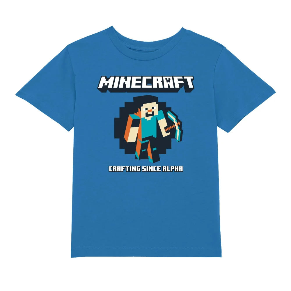 Minecraft Crafting Since Alpha Kids' T-Shirt - Blue - 3-4 ans Image 1