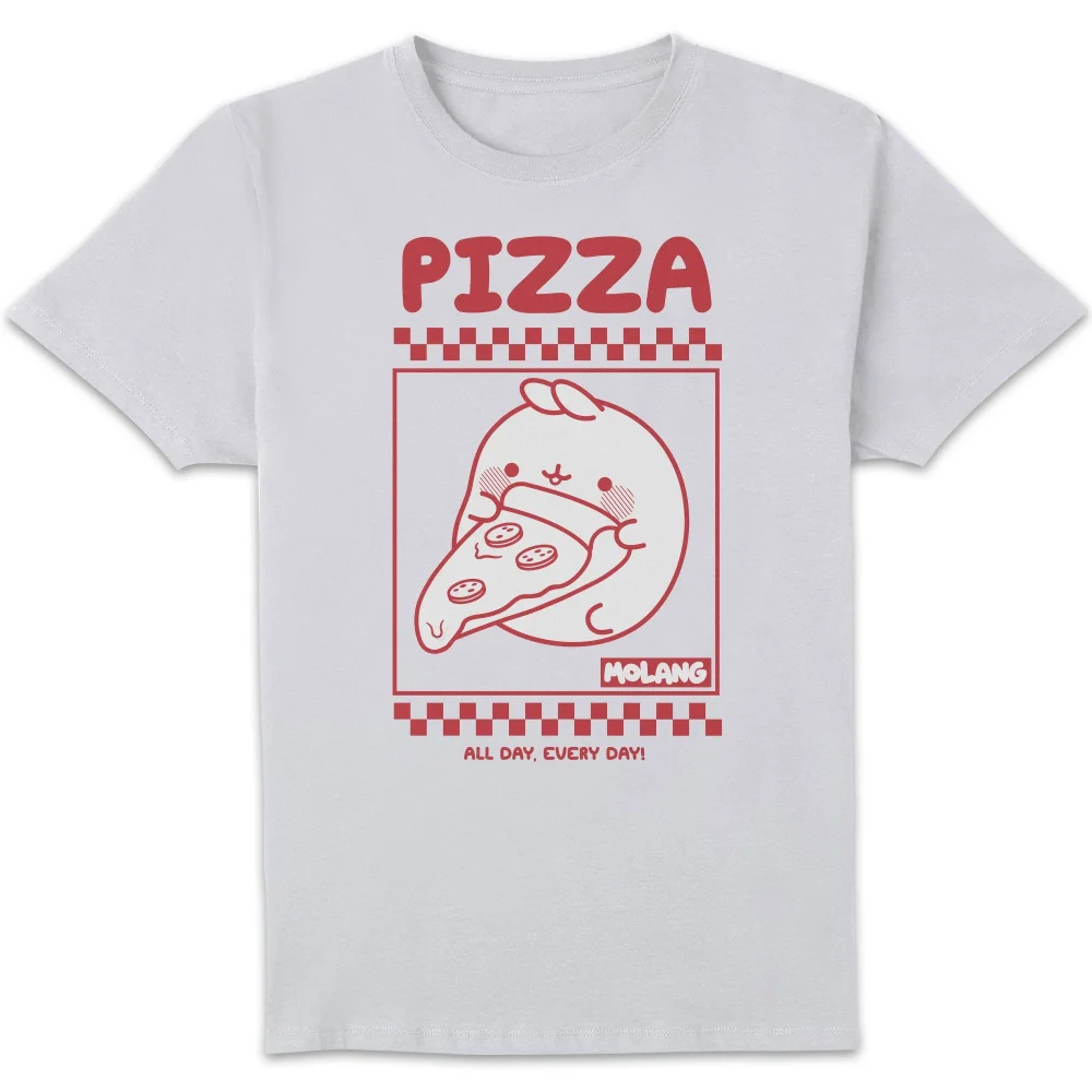 Molang Pizza Box Unisex T-Shirt - White - S Image 1