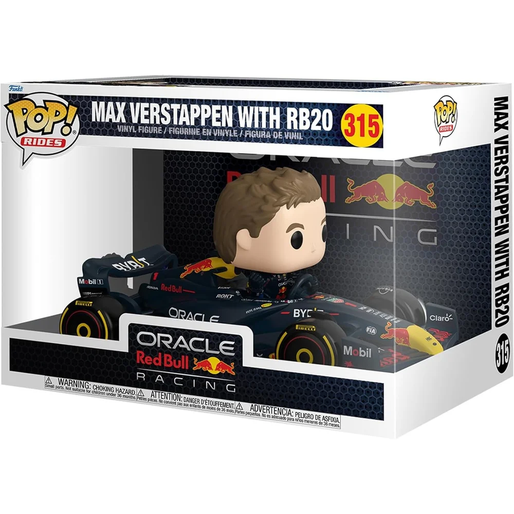 Red Bull Max Verstappen Funko Pop! Rides Super Deluxe Vinyl Figure with RB20 Image 1