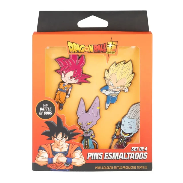 Dragon Ball Super Saga Battle Of Gods 4 Pins Set