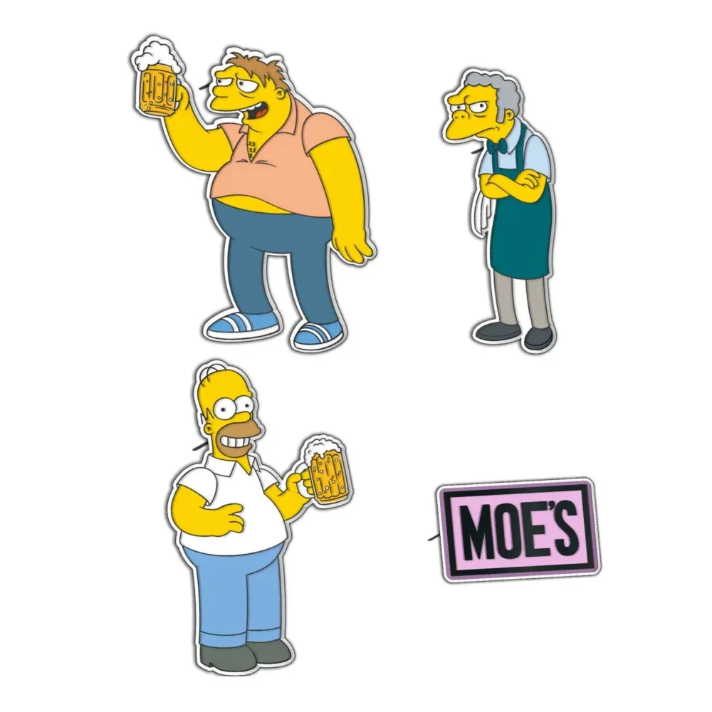 The Simpsons Moe's Tavern 4 Pins Set Image 1