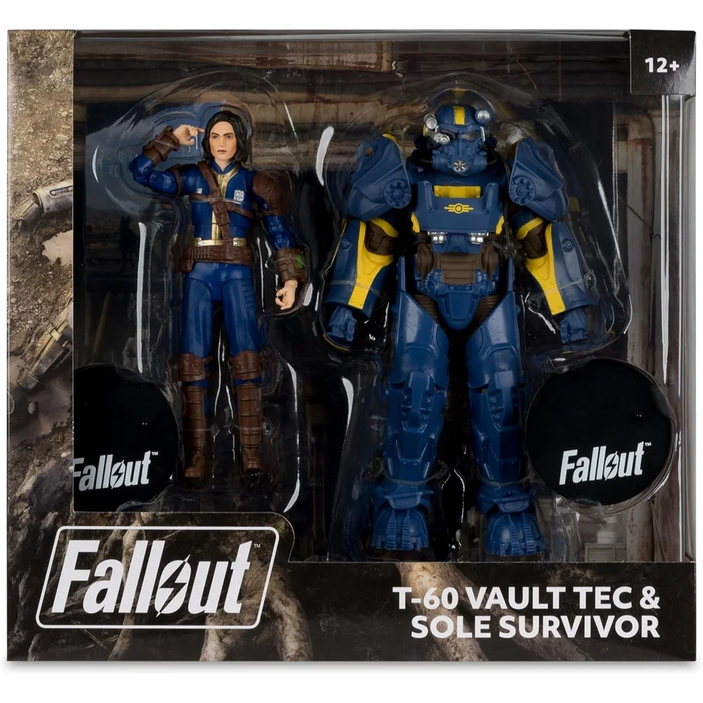 McFarlane Toys Fallout 76 T-60 Vault Tec And Sole Survivor 7" Action Figure 2-Pack Image 1