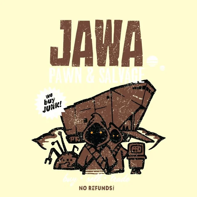 Star Wars Jawa Pawn And Salvage Unisex T-Shirt - Cream