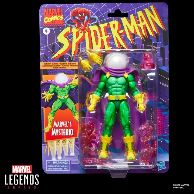 Hasbro Marvel Legends Series Marvel's Mysterio, Retro Spider-Man Action Figure