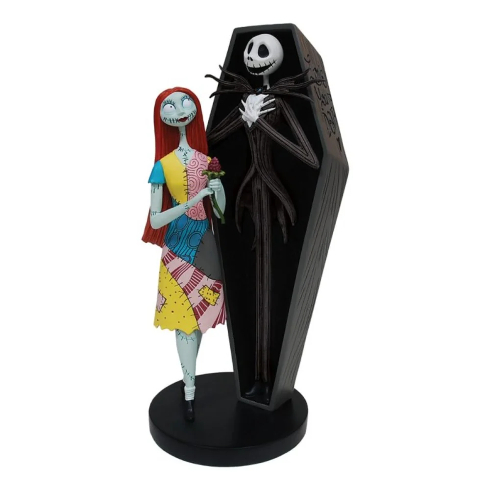 Enesco Nightmare Before Christmas Jack and Sally Coffin Figurine Image 1