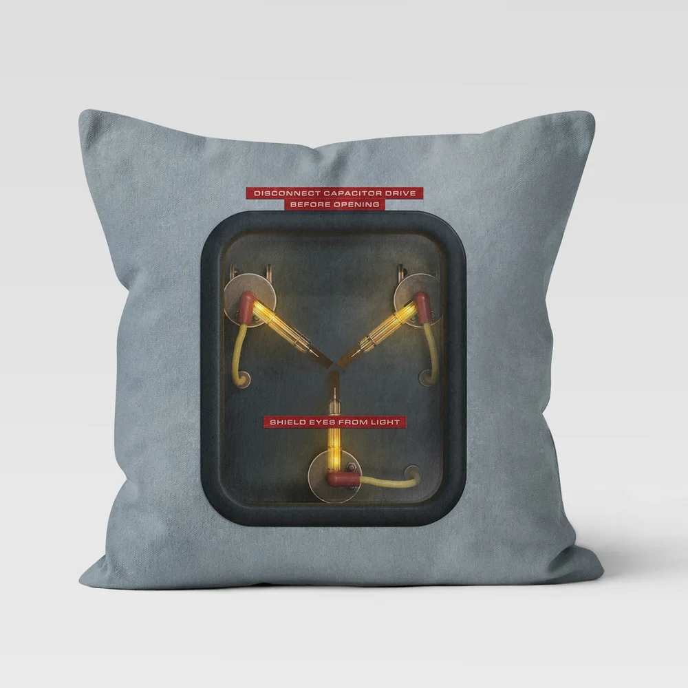 Back To The Future Flux Capacitor Square Cushion - 40x40cm Image 1