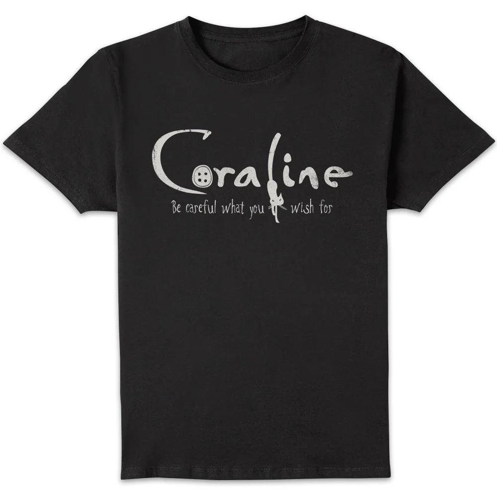Coraline Logo Unisex T-Shirt - Black - S Image 1