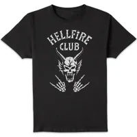 Stranger Things Hellfire Skull Unisex T-Shirt - Black