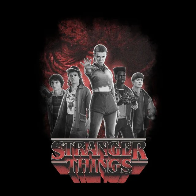 Stranger Things Lineup Unisex T-Shirt - Black