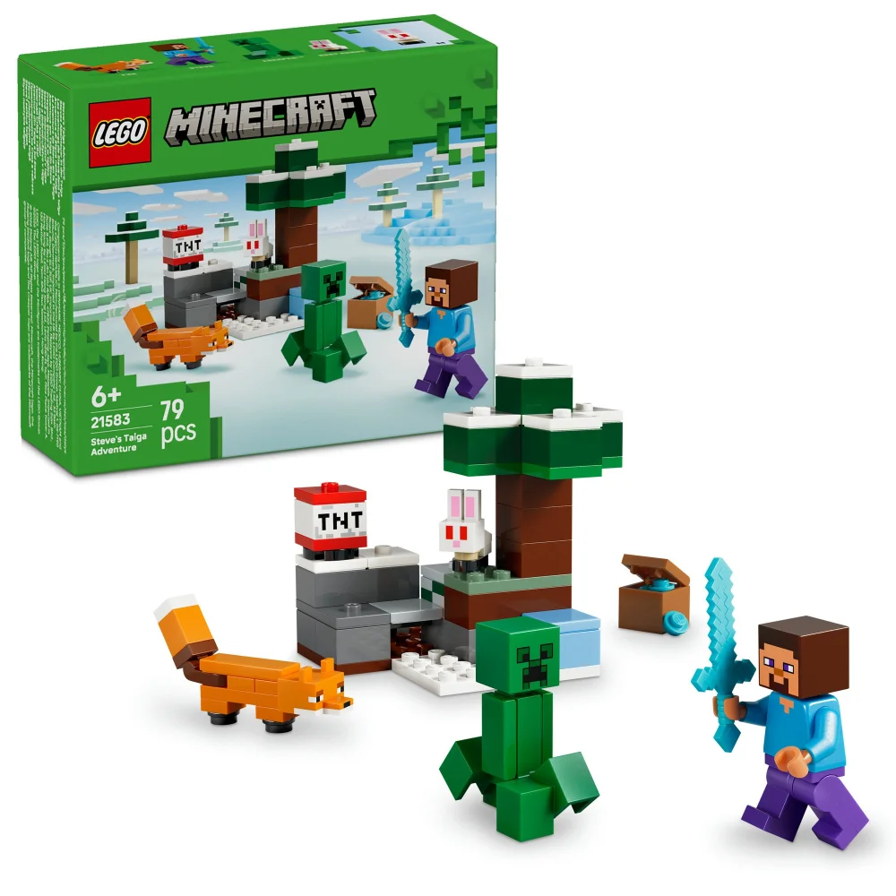 LEGO Minecraft Steve’s Taiga Adventure Toy for Kids 21583 Image 1