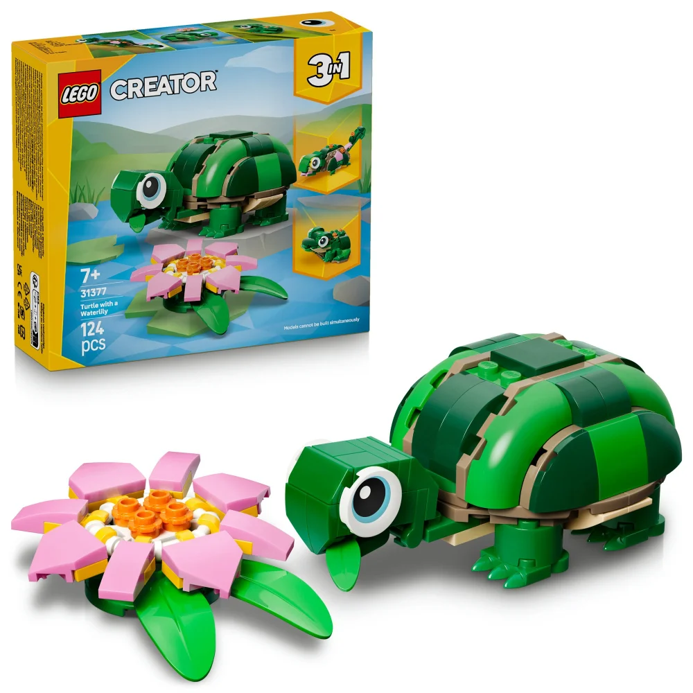 LEGO Creator 3in1 Turtle with a Water Lily Flower Toy 31377 Image 1