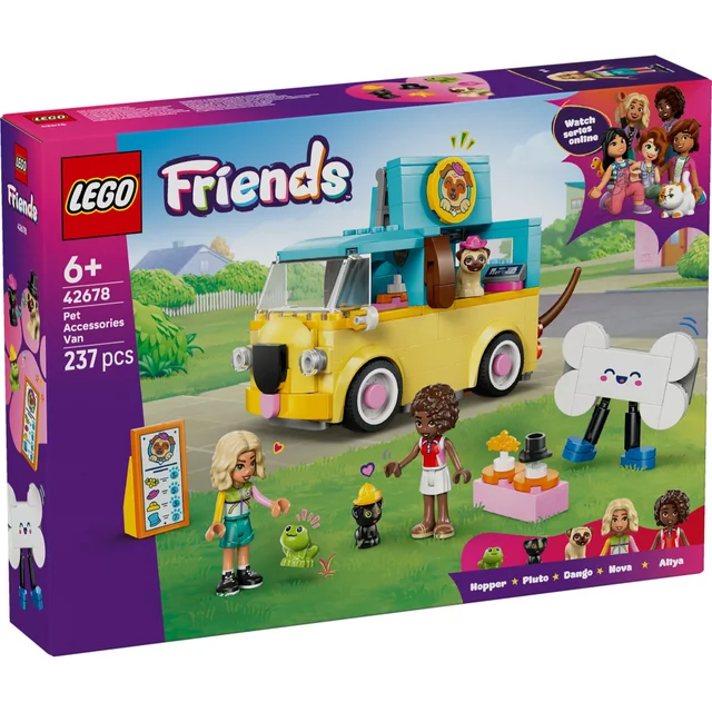 LEGO Friends Pet Accessories Van Toy with Pet Figures 42678