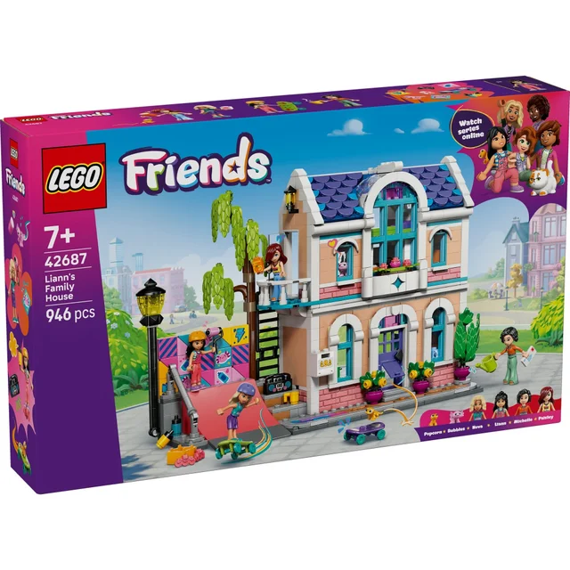 LEGO Friends Liann’s Family House Toy with Mini Dolls 42687