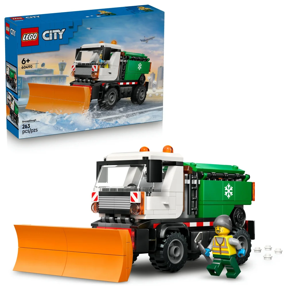 LEGO City Snowplough Truck Toy Vehicle with Minifigure 60490 Image 1