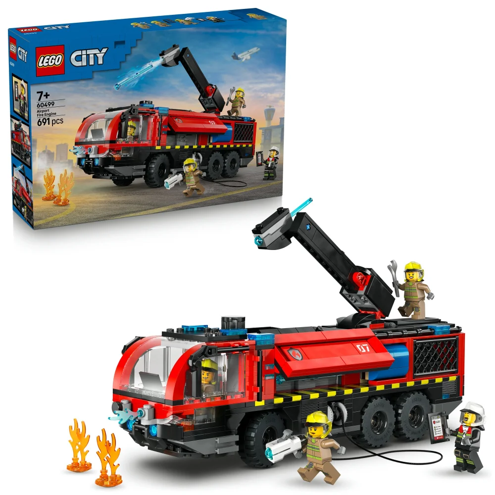 LEGO City Airport Fire Engine Toy Truck Building Set 60499 Image 1