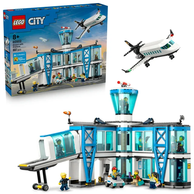 LEGO City Airport with Airplane Toy Model Airport Set 60502