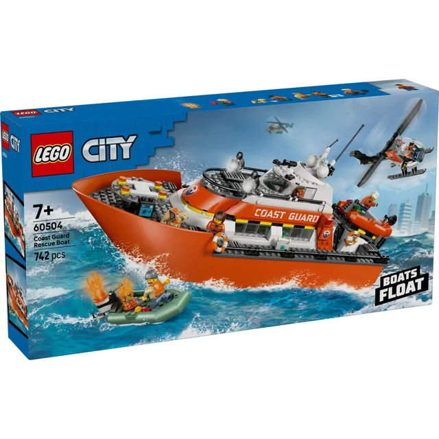 LEGO City Coast Guard Rescue Boat & Helicopter Playset 60504