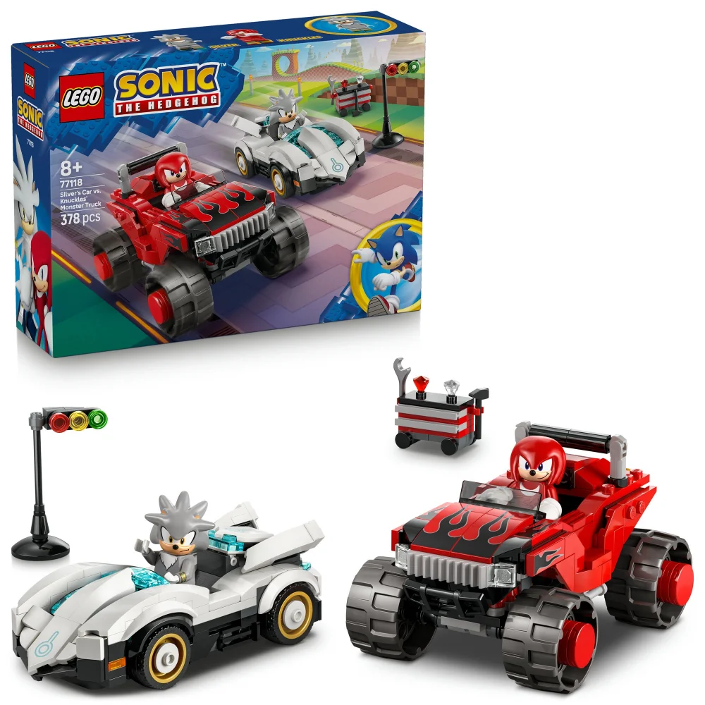 LEGO Sonic the Hedgehog Silver’s Car vs. Knuckles’ Monster Truck 77118 Image 1