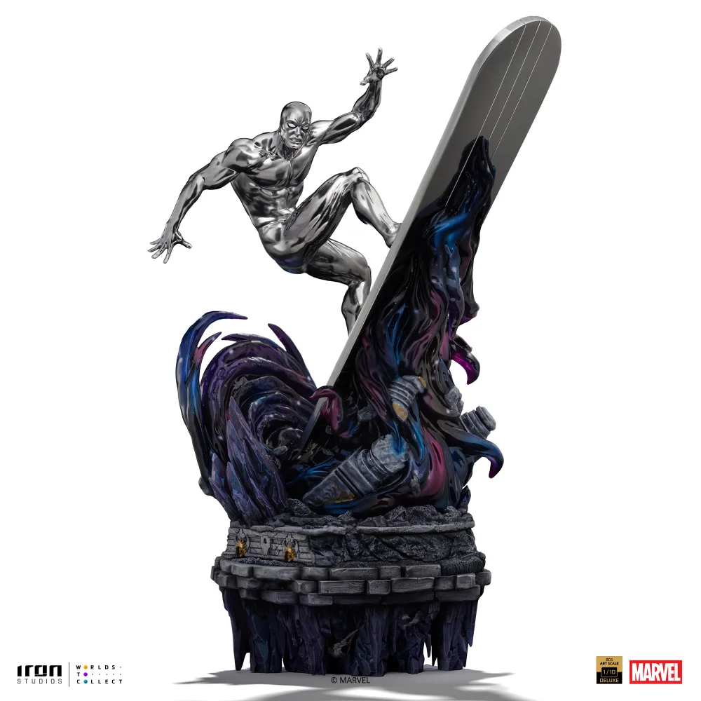 Iron Studios Marvel Infinity Gauntlet Diorama Art Scale 1/10 Silver Surfer Deluxe Figure Image 1