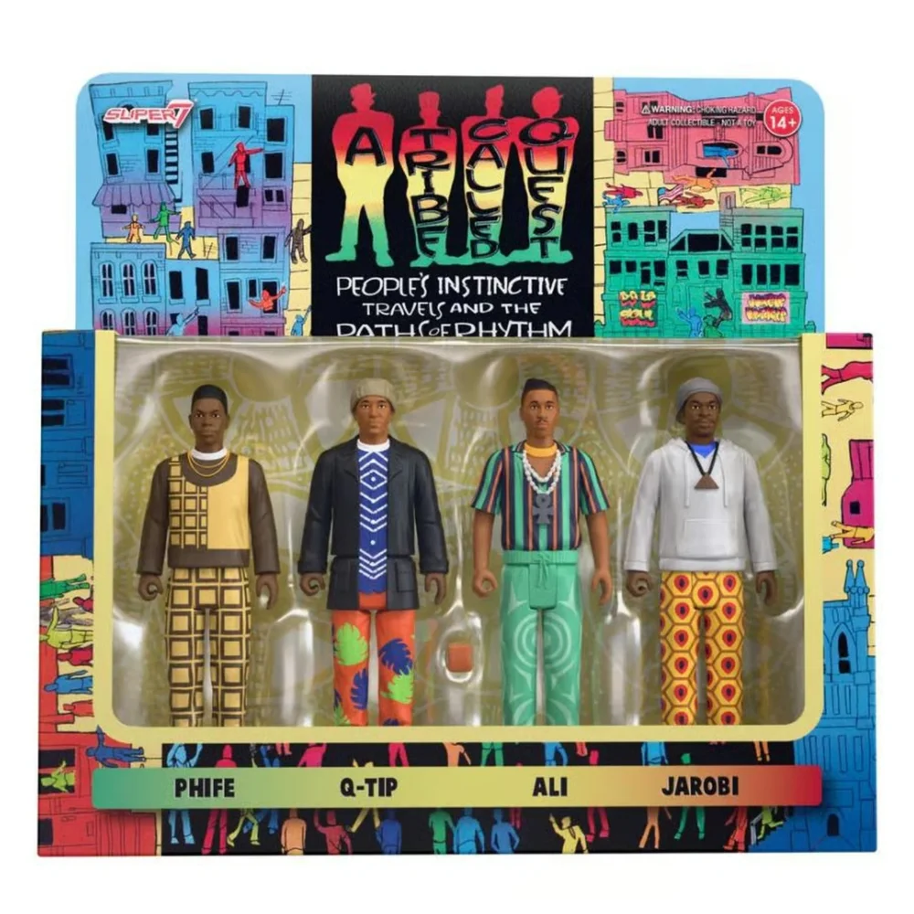 Super7 A Tribe Called Quest ReAction Figures Wave 1 - People's Instinctive Travels and the Paths of Rhythm (4-Pack) Image 1