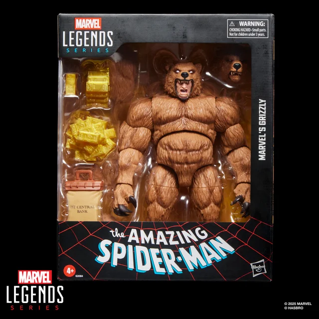 Hasbro Marvel Legends Series Marvel’s Grizzly, Spider-Man Comics Collectible 15-cm-scale Action Figure