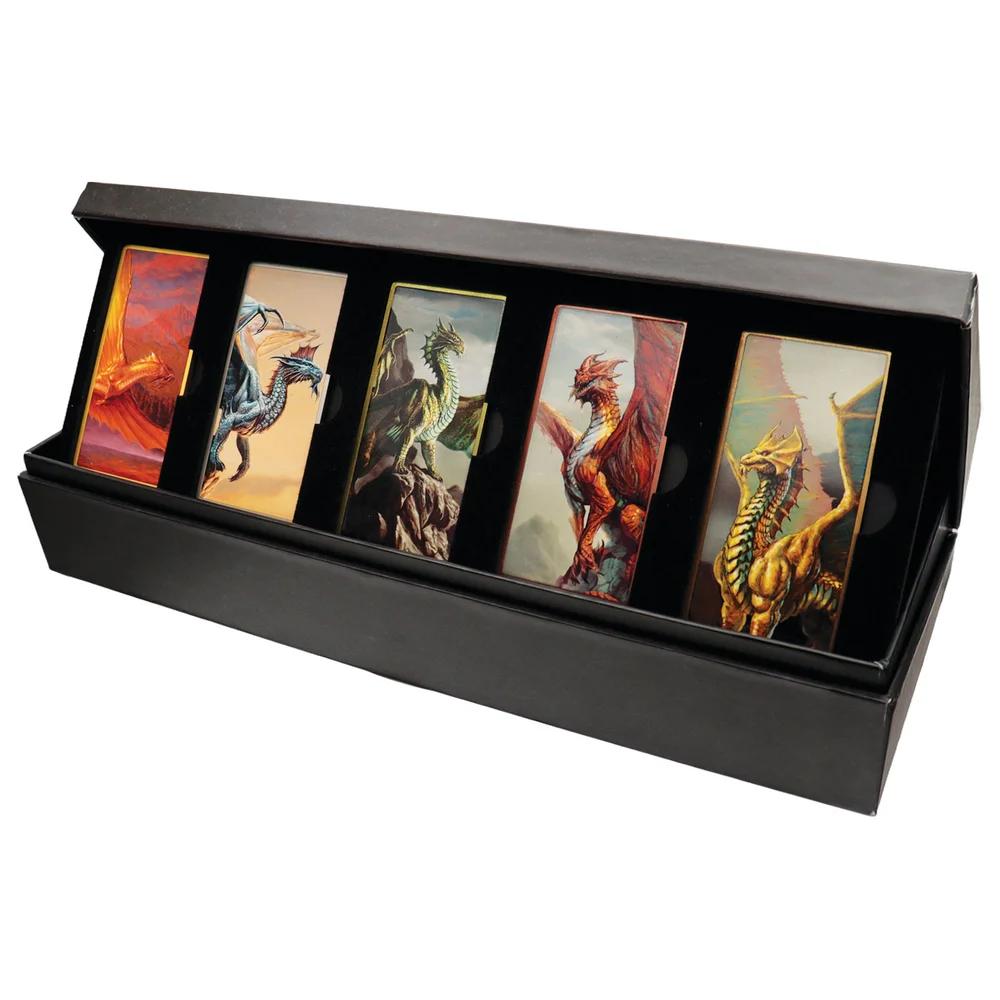 Dungeons & Dragons – Metallic Dragons 5 Piece Ingot Set Image 1