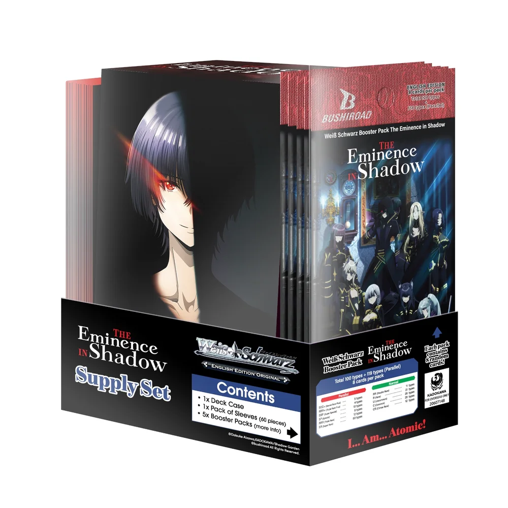 Weiss Schwarz Trading Card Game Supply Set: The Eminence in Shadow Image 1