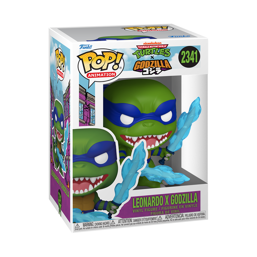 POP Animation: TMNT Leonardo X Godzilla Funko POP! Vinyl Figure Image 1