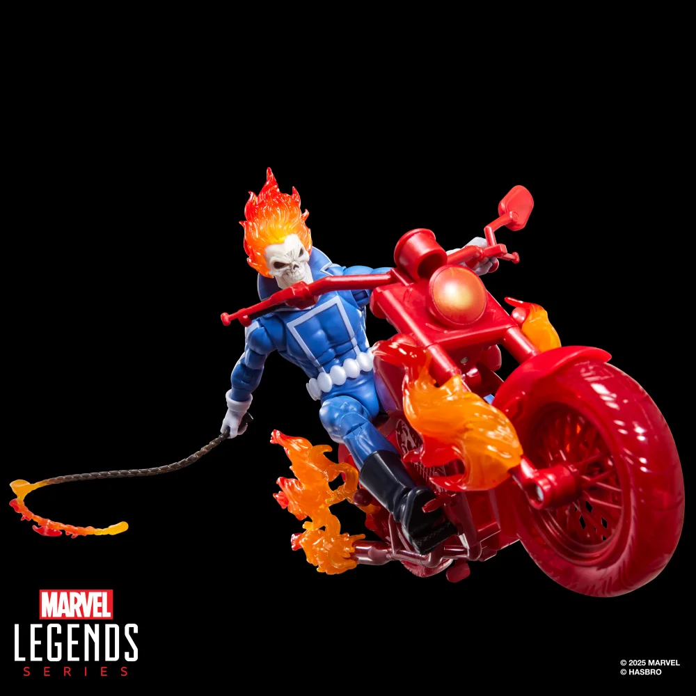 Hasbro Marvel Legends Series Ghost Rider, Johnny Blaze Action Figure with Motorcycle Image 1