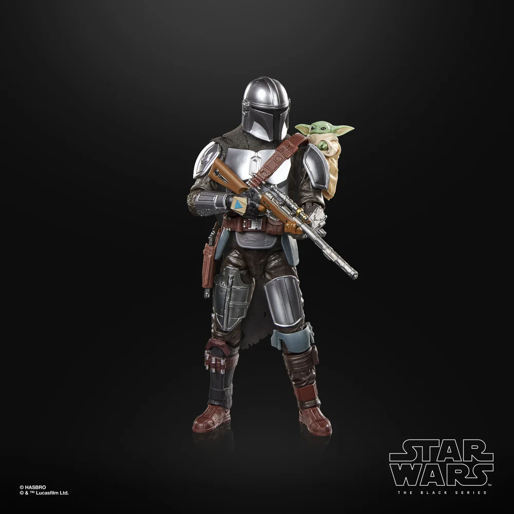 Hasbro Star Wars The Black Series The Mandalorian & Grogu Deluxe Action Figure (6") Gift Image 1