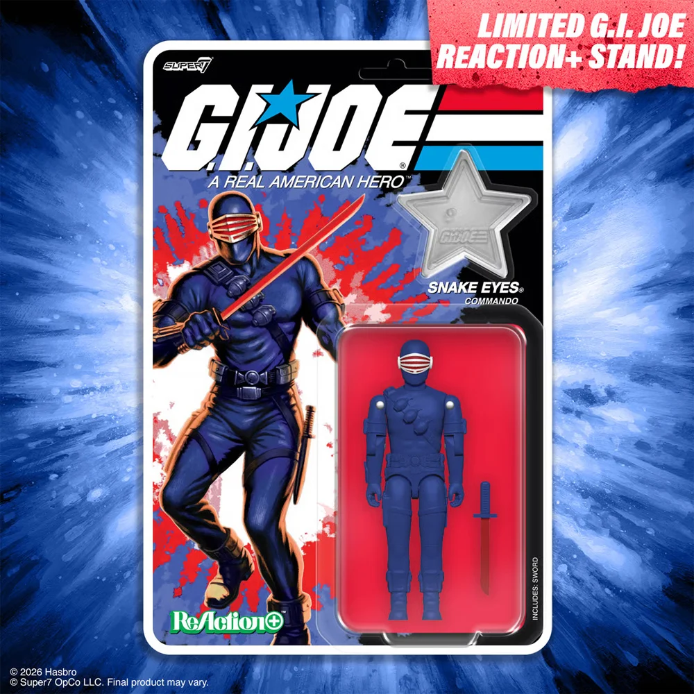G.I. Joe ReAction+ Wave 08 - Snake Eyes (America's 250th Anniversary) Super7 Image 1