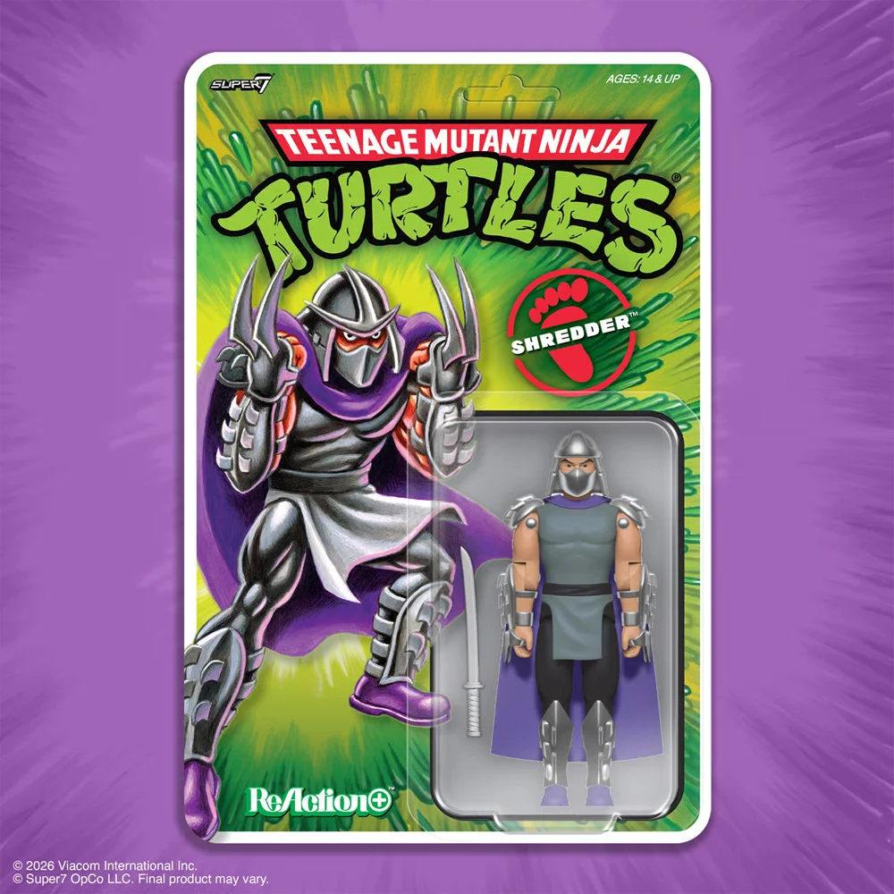 Teenage Mutant Ninja Turtles ReAction+ Wave 01 - Shredder Super7 Image 1