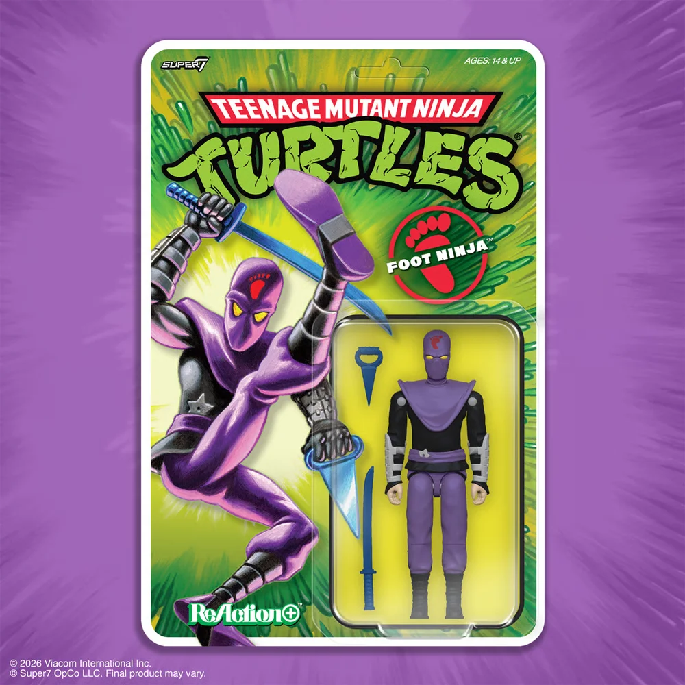 Teenage Mutant Ninja Turtles ReAction+ Wave 01 - Foot Ninja Super7 Image 1