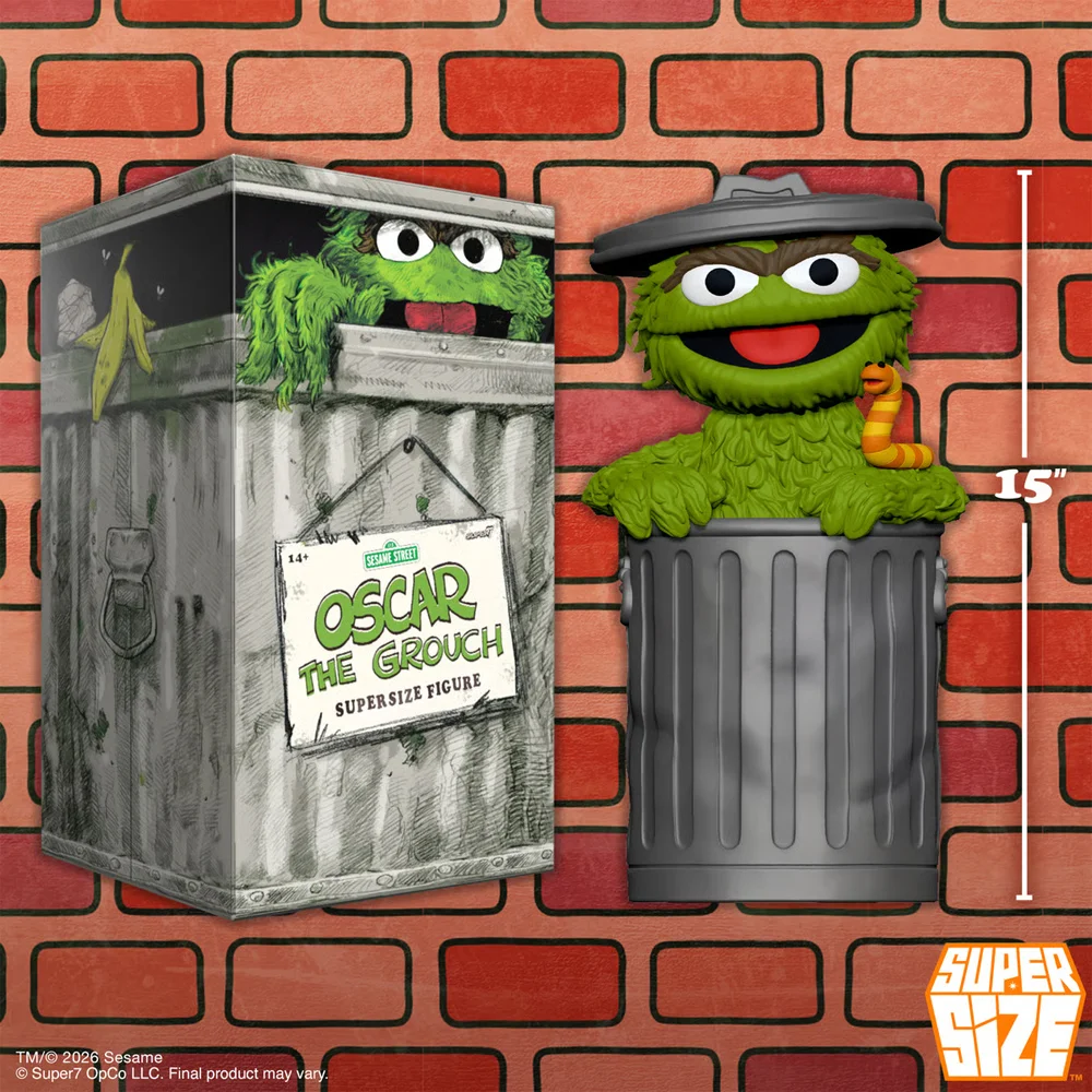 Sesame Street SuperSize Vinyl - Oscar The Grouch (Super7) Image 1