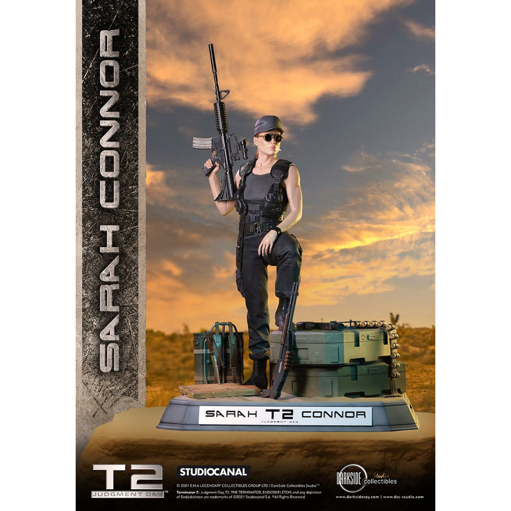 Sarah Connor 1:3 Scale Premium Statue Terminator 2 Judgment Day 30th Anniversary Exclusive by Darkside Collectibles Studio Image 1