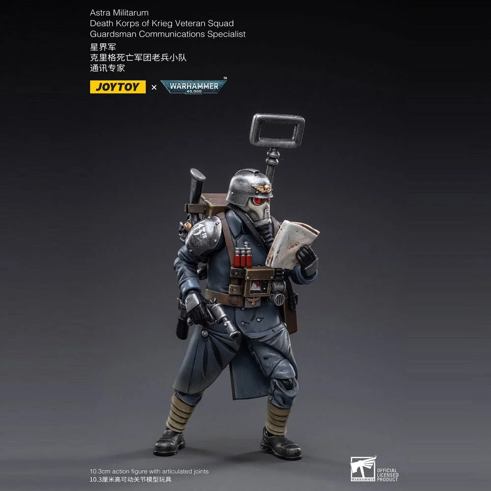 Warhammer 40k Action Figure 1/18 Death Korps of Krieg Veteran Squad Guardsman Communications Specialist 10 cm Image 1