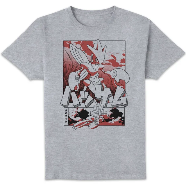 Pokémon Scizor Combat Unisex T-Shirt - Grey